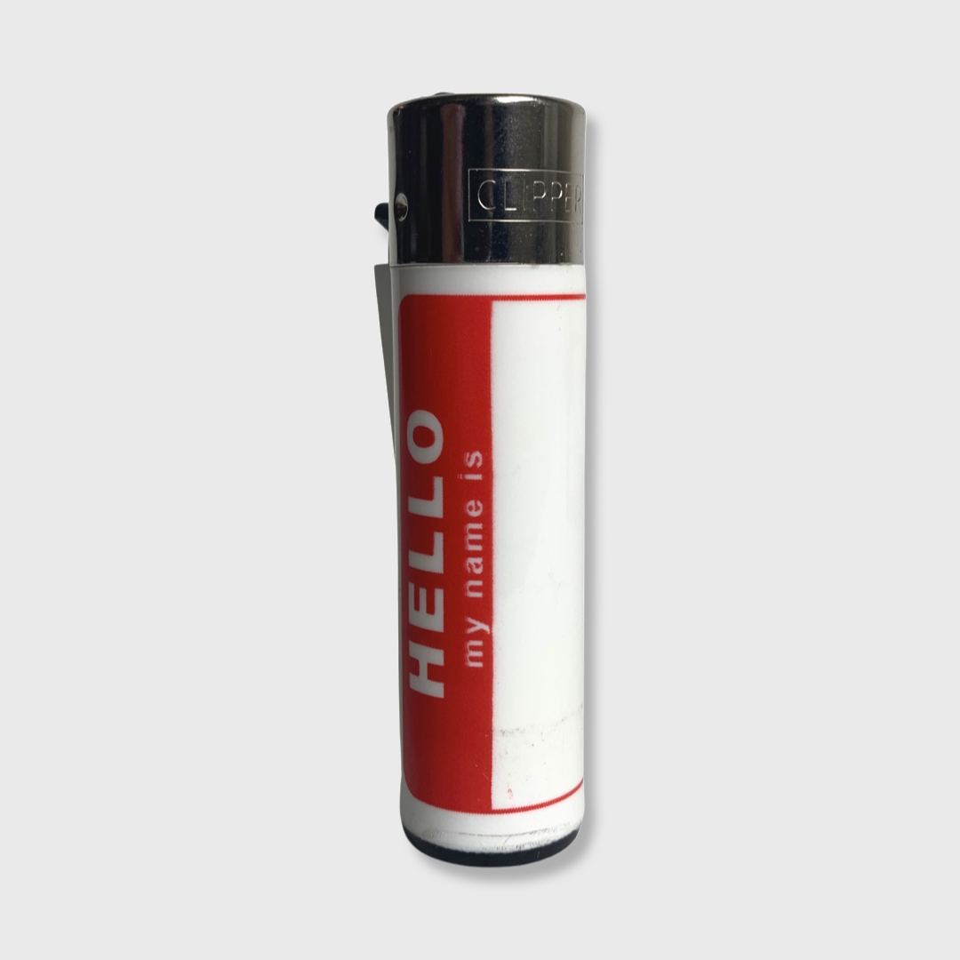 'Name Tag' Clipper Mini Refillable Lighters - allmansright