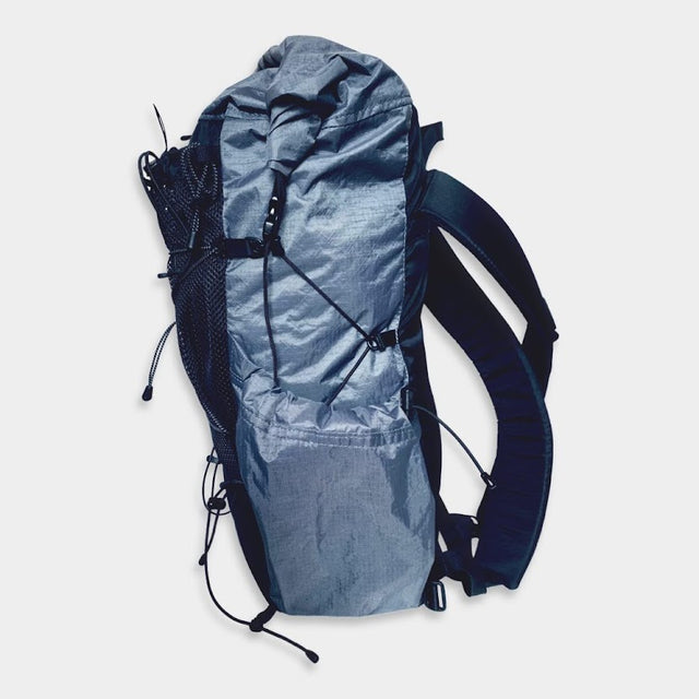 Handmade sustainable eco ultralight hiking backpack, made in the Bronx. Suitable for a weekend camping trip or through hike